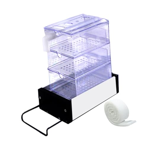 PawwJoy Aquarium-Filterbox zum Aufhängen, 3-lagig, oben montiert, Wasserreiniger für Aquarien, Schildkrötenbecken, leiser Betrieb, 3 Boxen PawwJoy Aquarium-Filterbox zum Aufhängen, 3-lagig, oben montiert, Wasserreiniger für Aquarien, Schildkrötenbecken, leiser Betrieb, 3 Boxen von PawwJoy
