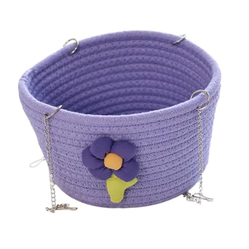 PawwJoy Hängematte für kleine Haustiere, Hängekorb für Käfig, bequem, multifunktional, Mäuse, Schlafnest, Käfigzubehör für Hinterhof, Heimgebrauch, Violett von PawwJoy
