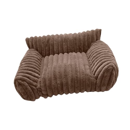 PawwJoy Haustier-Couch-Bett, Katzen-Sofa, multifunktional, modisch, rutschfeste Unterseite, zum Schlafen für kleine Hunde, Schlafzimmer, Dekoration, 50 x 40 x 20 cm, Khaki von PawwJoy