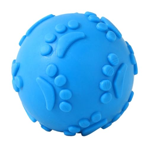 PawwJoy Hundespielzeug, Ball, Kauspielzeug, quietschender Ball, bissfest, Gummi-Spielzeug für Welpentraining, aggressives Kauen, Haustierbedarf, Blau PawwJoy Hundespielzeug, Ball, Kauspielzeug, quietschender Ball, bissfest, Gummi-Spielzeug für Welpentraining, aggressives Kauen, Haustierbedarf, Blau von PawwJoy