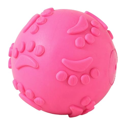 PawwJoy Hundespielzeug, Ball, Kauspielzeug, quietschender Ball, bissfest, Gummi-Spielzeug für Welpentraining, aggressives Kauen, Haustierbedarf, Rosarot PawwJoy Hundespielzeug, Ball, Kauspielzeug, quietschender Ball, bissfest, Gummi-Spielzeug für Welpentraining, aggressives Kauen, Haustierbedarf, Rosarot von PawwJoy