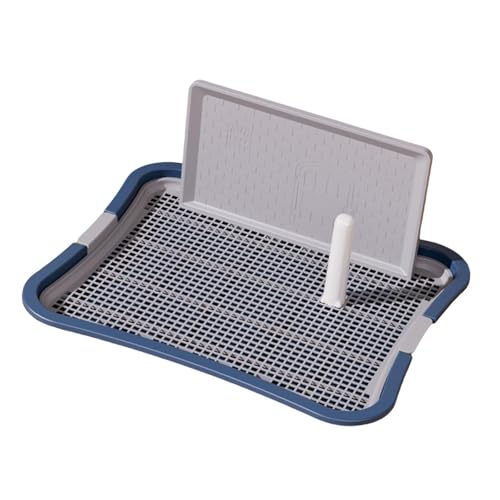 PawwJoy Hundetöpfchen für den Innenbereich, mit Schutzwand, abnehmbarer Pfosten, kein Verschütten, Welpen-Trainingstoilette für Wohnung, Hase, kleine, mittelgroße Hunde, groß, Dunkelblau PawwJoy Hundetöpfchen für den Innenbereich, mit Schutzwand, abnehmbarer Pfosten, kein Verschütten, Welpen-Trainingstoilette für Wohnung, Hase, kleine, mittelgroße Hunde, groß, Dunkelblau von PawwJoy