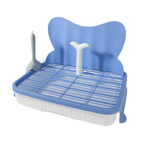 PawwJoy Hundetoilette, auslaufsicher, mit Harnsäulenschutz, leicht zu reinigen, für kleine und mittelgroße Hunde, 47 cm, Blau, 14 mm von PawwJoy