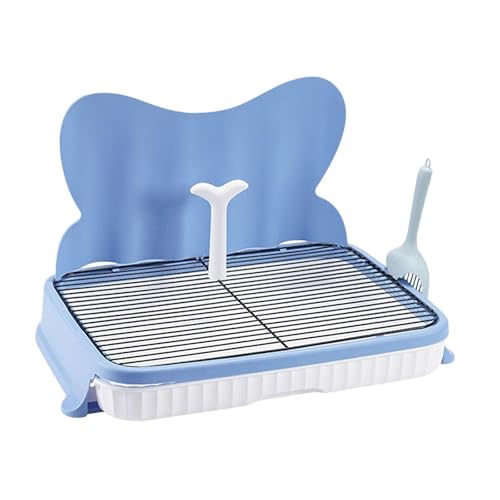 PawwJoy Hundetoilette, auslaufsicher, mit Harnsäulenschutz, leicht zu reinigen, für kleine und mittelgroße Hunde, 57 cm, Blau, 18 mm von PawwJoy