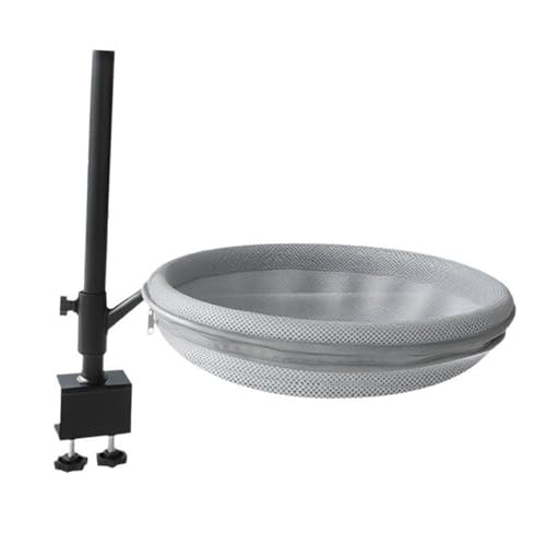 PawwJoy Katzen-Schreibtischbett, 360° drehbar, platzsparend, rund, trägt bis zu 27,2 kg, für Beistelltisch, Büro, Schreibtisch, Netzstoff von PawwJoy
