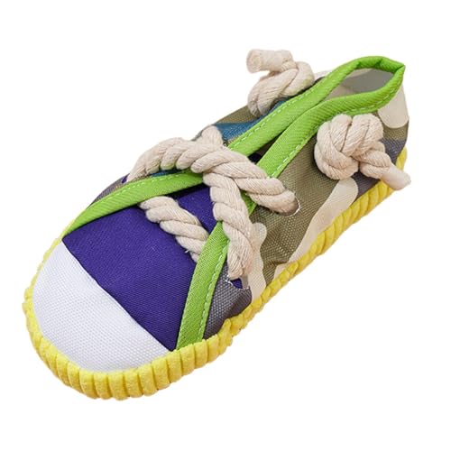 PawwJoy Kauspielzeug für Hunde, Welpenreinigung, multifunktional, Haustierbedarf, robust, lustig, mit Schuh, Spielzeug zum Ziehen - Gelb von PawwJoy