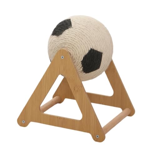 PawwJoy Kratzball für Katzen, Sisalseil, multifunktional, stabil, kreative Übung mit stabilem Ständer, für Kätzchen, Indoor-Katzen, Kleintiere von PawwJoy
