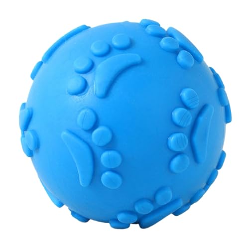 PawwJoy Quietschendes Hundespielzeug, bissfester Ball, Kauspielzeug für aggressive Kauer, Training, Welpen, Haustierbedarf, 5,9 cm, Blau PawwJoy Quietschendes Hundespielzeug, bissfester Ball, Kauspielzeug für aggressive Kauer, Training, Welpen, Haustierbedarf, 5,9 cm, Blau von PawwJoy