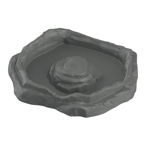 Reptilien-Futternapf für Reptilien, Badeschale, Pool, Aquarium, Ornament, Dekoration, Terrarienschale für Chamäleon, Bartagamen, Schlange, Grau, S Reptilien-Futternapf für Reptilien, Badeschale, Pool, Aquarium, Ornament, Dekoration, Terrarienschale für Chamäleon, Bartagamen, Schlange, Grau, S von PawwJoy