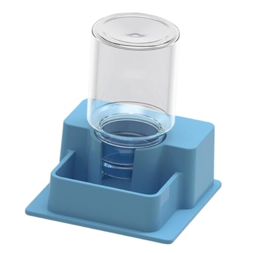 Reptilien-Wasserschale, automatischer Wasserspender mit Flasche, Lebensraumdekoration, Reptilien-Futterstation für Schildkröten, Eidechsen, Chamäleon, Gecko, Salamander, Hellblau von PawwJoy