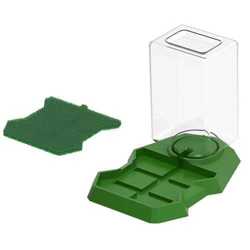 Reptilien-Wasserspender für Schildkröten, Futter- und Wassernapf für kleine Tiere, 12,6 x 17,5 x 1,5 cm, Grün Reptilien-Wasserspender für Schildkröten, Futter- und Wassernapf für kleine Tiere, 12,6 x 17,5 x 1,5 cm, Grün von PawwJoy