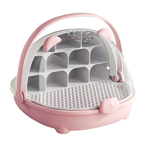 Silkworm Growth Box Futterbox Tragbare Beobachtungskabine Kleintierzuchtbehälter Seidenraupe Schlüpfbehälter - Rosa von PawwJoy