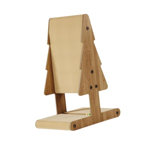 Vertikaler Kratzbaum aus Karton, Möbelschutz, verdickt, gewellt, für Wand und Couch, 43 x 25 x 60 cm, Holzfarbe von PawwJoy