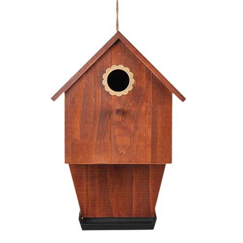 Vogelhaus aus Holz zum Aufhängen, wetterfest, für den Außenbereich, Garten, Terrasse, Dekoration für kleine Vögel von PawwJoy