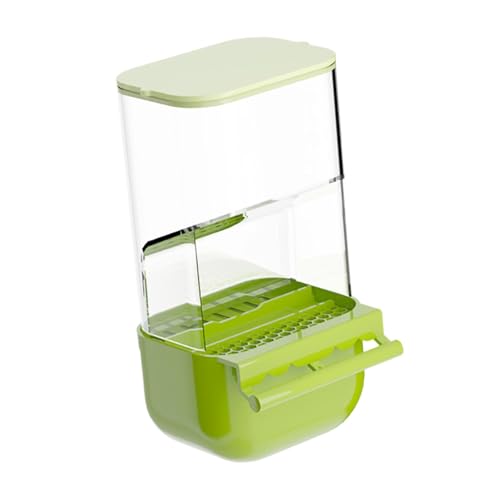 Vogelkäfig-Futterstation mit Sitzstange, transparent, stabil, für Nymphensittiche, Wellensittiche, Kanarienvögel, Finken, Sittiche, kleine Vögel, Grün von PawwJoy