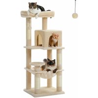 Pawz Road 116 cm Kratzbaum für 2-3 Katzen mit Hängematte beige Pawz Road 116 cm Kratzbaum für 2-3 Katzen mit Hängematte beige von Pawz Road