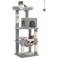 Pawz Road 116 cm Kratzbaum für 2-3 Katzen mit Hängematte hellgrau Pawz Road 116 cm Kratzbaum für 2-3 Katzen mit Hängematte hellgrau von Pawz Road