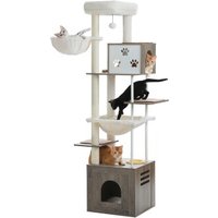 Pawz Road 190 Kratzbaum mit Futterplatz grau von Pawz Road