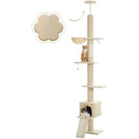 Pawz Road Deckenhoher Katzenbaumturm verstellbar beige Pawz Road Deckenhoher Katzenbaumturm verstellbar beige von Pawz Road