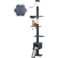 Pawz Road Deckenhoher Katzenbaumturm verstellbar dunkelgrau Pawz Road Deckenhoher Katzenbaumturm verstellbar dunkelgrau von Pawz Road