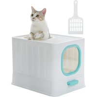 Pawz Road Katzentoilette mit Deckel blau von Pawz Road