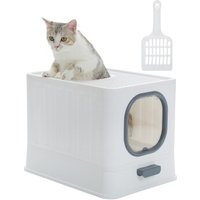 Pawz Road Katzentoilette mit Deckel grau von Pawz Road