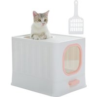 Pawz Road Katzentoilette mit Deckel pink von Pawz Road