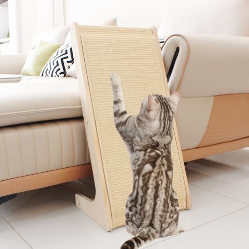 Pawzentic Pawzentic L-förmiger Katzenkratzer für Indoor-Katzen mit Stützbrett, austauschbare, langlebige Natursisalmatte, Möbelschutz, Kratzbaum, geeignet für große Katzen, Rampenkratzer Pawzentic Pawzentic L-förmiger Katzenkratzer für Indoor-Katzen mit Stützbrett, austauschbare, langlebige Natursisalmatte, Möbelschutz, Kratzbaum, geeignet für große Katzen, Rampenkratzer von Pawzentic