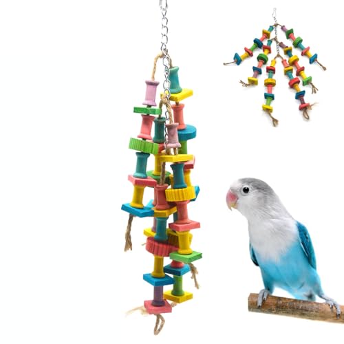 Paxikaka Hängender Papagei beißender Holzschnurspielzeug von Paxikaka