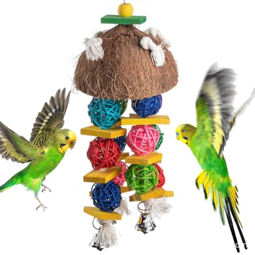 Paxikaka Hängendes Papageienspielzeug, farbiges Beißspielzeug von Paxikaka