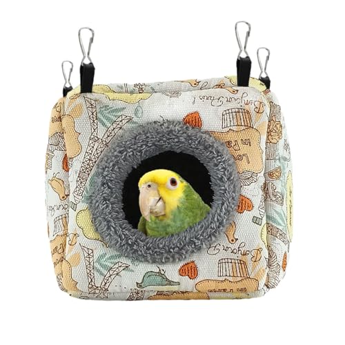 Paxikaka Vogelnest aus Plüsch, zum Aufhängen, weiche und warme Hängematte für Vögel, Papageien, Sittiche, Nymphensittiche, Wellensittiche von Paxikaka