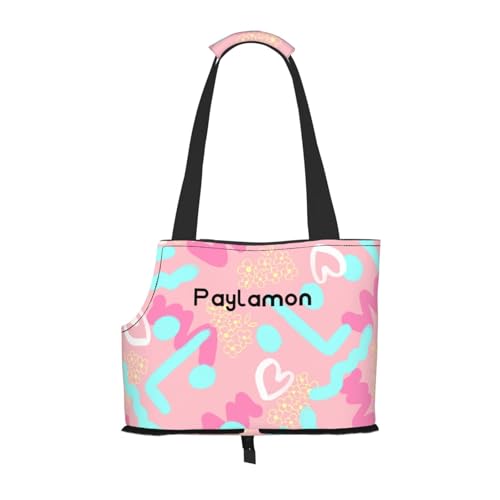 Paylamon Kompatible tragbare Umhängetasche für kleine Katzen und Hunde, faltbare Reisetasche, Welpentrage für den Transport in Flugzeugen, Bussen, U-Bahnen (Girly Graffiti) von Paylamon