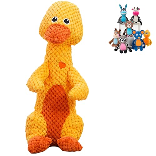 Pazvoza Max Unzerstörbares Kauspielzeug – Sehr Robustes Nylon & Sicherheitsmaterial, Zahnreinigung, Rindfleischduft, ideal für Aggressive Kauer (Ente) von Pazvoza