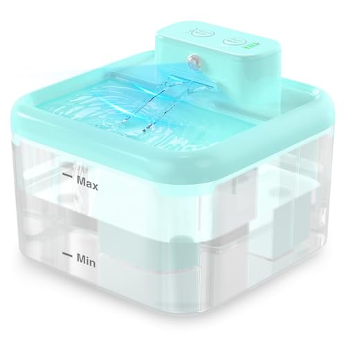 Katzenwasserbrunnen zum Trinken, 2L Kabelloser Katzenwasserbrunnen mit Bewegungsmelder, Batteriebetriebener Katzenbrunnen Ultra Leise Wasserbrunnen Katzenschüssel, Haustier Wasserbrunnen, Blau Katzenwasserbrunnen zum Trinken, 2L Kabelloser Katzenwasserbrunnen mit Bewegungsmelder, Batteriebetriebener Katzenbrunnen Ultra Leise Wasserbrunnen Katzenschüssel, Haustier Wasserbrunnen, Blau von PcEoTllar