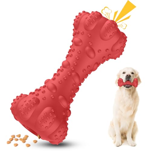 PcEoTllar Hundespielzeug UnzerstöRbar Quietschend Kauspielzeug Hund für GroßE Mittelgroße Kleine Hunde Naturkautschuk Hundespielzeug Intelligenz Futterspielzeug für Hunde, Rot PcEoTllar Hundespielzeug UnzerstöRbar Quietschend Kauspielzeug Hund für GroßE Mittelgroße Kleine Hunde Naturkautschuk Hundespielzeug Intelligenz Futterspielzeug für Hunde, Rot von PcEoTllar