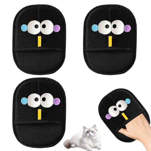 PceGan Tierhaarentferner Handschuh, 3 Stück Katzenhaarentferner Handschuh mit Cartoon Design, Hundehaare Entfernen, Handschuh für Tierhaarentfernung, Effektiv für Möbel und Kleidung PceGan Tierhaarentferner Handschuh, 3 Stück Katzenhaarentferner Handschuh mit Cartoon Design, Hundehaare Entfernen, Handschuh für Tierhaarentfernung, Effektiv für Möbel und Kleidung von PceGan