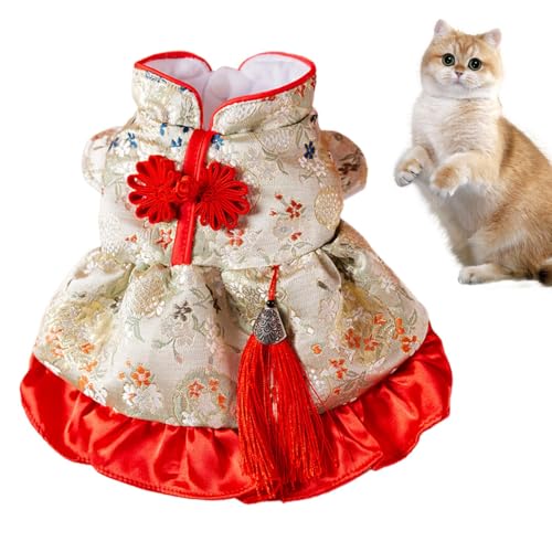 Pcingsia Chinesisches Neujahrskatzenkleidung, Tang-Dynastie, Wintermantel, Jahr des , warme und festliche Winterkleidung, Frühlingsfest, Katzen- und Hunde-Wintermantel von Pcingsia