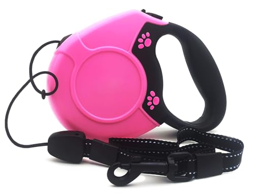 Einziehbare Hundeleine, 8 m, 360° verhedderungsfrei, ausziehbar, für kleine, mittelgroße und große Hunde bis zu 49 kg, Rosa Einziehbare Hundeleine, 8 m, 360° verhedderungsfrei, ausziehbar, für kleine, mittelgroße und große Hunde bis zu 49 kg, Rosa von Pdyay