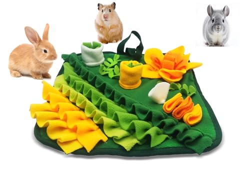 Kaninchen-Futtermatte, Hasen-Schnüffelmatte für Hamster, Puzzle-Spielzeug, interaktive Futtermatten für Meerschweinchen, Hunde, Igel, Chinchillas, Frettchen, Kleintiere, Stressentspannung (Grün, S) von Pdyay