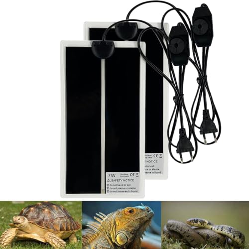 PeSandy Reptil Heizmatten, 2 STÜCKE Nicht-klebendes Terrarium Heizkissen für Reptilien Schildkröten Schlangen Eidechse Gecko Einsiedlerkrebs Amphibien -Abnehmbares Unter Tank Reptil Heizmatte(28x15CM) PeSandy Reptil Heizmatten, 2 STÜCKE Nicht-klebendes Terrarium Heizkissen für Reptilien Schildkröten Schlangen Eidechse Gecko Einsiedlerkrebs Amphibien -Abnehmbares Unter Tank Reptil Heizmatte(28x15CM) von PeSandy