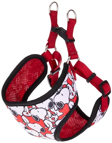 fetch FOR PETS Peanuts für Haustiere Charlie Brown Snoopy Roter Hundegurt für kleine Hunde | Offizielles Lizenzprodukt mit Snoopy, Ziehen-verhinderndes Design | Rot, Small von fetch FOR PETS