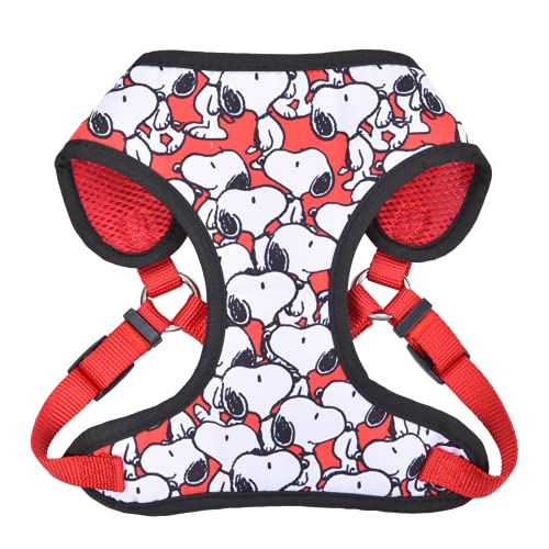 Peanuts Charlie Brown Snoopy Red Hundegeschirr, Medium | Weiß Hundegeschirre mit roten Funktionen, Hundegeschirr für mittelgroße Hunde | No Pull Hundegeschirr, Hundebekleidung & Zubehör für alle Hunde von fetch FOR PETS