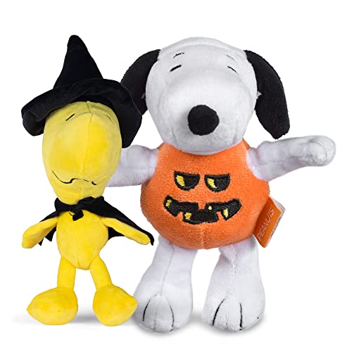 Peanuts for Pets Halloween-Hundespielzeug, Snoopy Kürbis und Woodstock-Hexenfigur, Hundespielzeug, quietschendes Kauspielzeug, offizielles Lizenzprodukt von Peanuts von Peanuts for Pets
