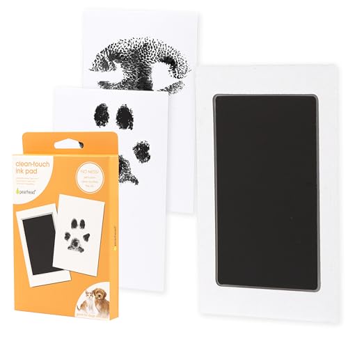Pearhead Paw Print Clean Touch Ink Pad Kit for Dogs and Cats, Pet Owner Keepsake, DIY Inkless Paw and Nose Print Impression Set, Small/Medium von Pearhead