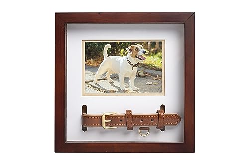 Pearhead Pet Collar Keepsake Frame, Pet Memorial Photo Frame, Pet Owner Home Decor, Cat Or Dog Keepsake Frame, Espresso von Pearhead