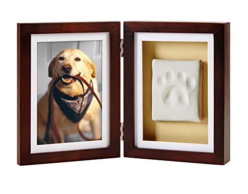 Pearhead 21406 Bilderrahmen mit Hunde- oder Katzenpfotenabdruck, mit Tonabdruck-Kit, Perfekter Andenkenrahmen für Tierliebhaber, espresso von Pearhead