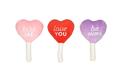 Pearhead Candy Hearts Hundespielzeug Set, Valentinstag Pet Toys, Gesprächsherzen Spielzeug, 3 Stück von Pearhead