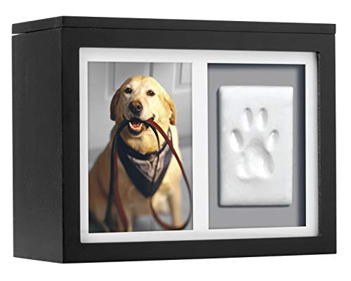 Pearhead Haustier-Foto-Erinnerungsbox und Impression-Set für Hunde- oder Katzenpfotenabdruck, Haustierbesitzer, Erinnerungsbox oder Urne, zur Aufbewahrung von Asche, Halsband und Lieblingsspielzeug, von Pearhead