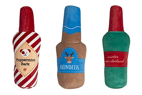 Pearhead Holiday Spirits Hundespielzeug Set, Spirituosen Themed Plüsch Hundespielzeug Quietschendes Hundespielzeug 3er Set Pearhead Holiday Spirits Hundespielzeug Set, Spirituosen Themed Plüsch Hundespielzeug Quietschendes Hundespielzeug 3er Set von Pearhead