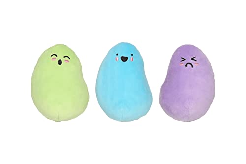Pearhead Jelly Beans Hundespielzeug Ostern Haustier Spielzeug Pastell Osterei Quietschspielzeug 3er Set von Pearhead